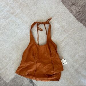 Free People Linen Halter Top